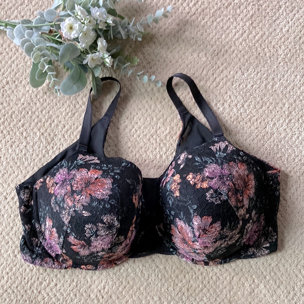Torrid Curve floral lace bra 46DDD